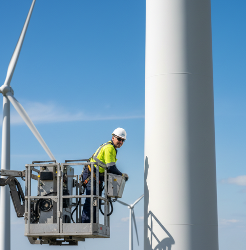 Yıldırım hasarı onarımı sonrası kanat görünümü