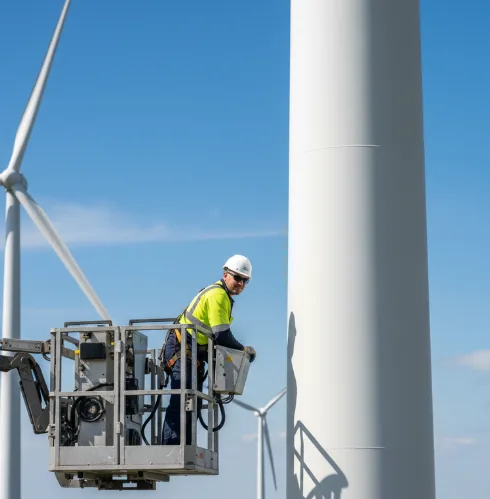 Yıldırım hasarı onarımı sonrası kanat görünümü