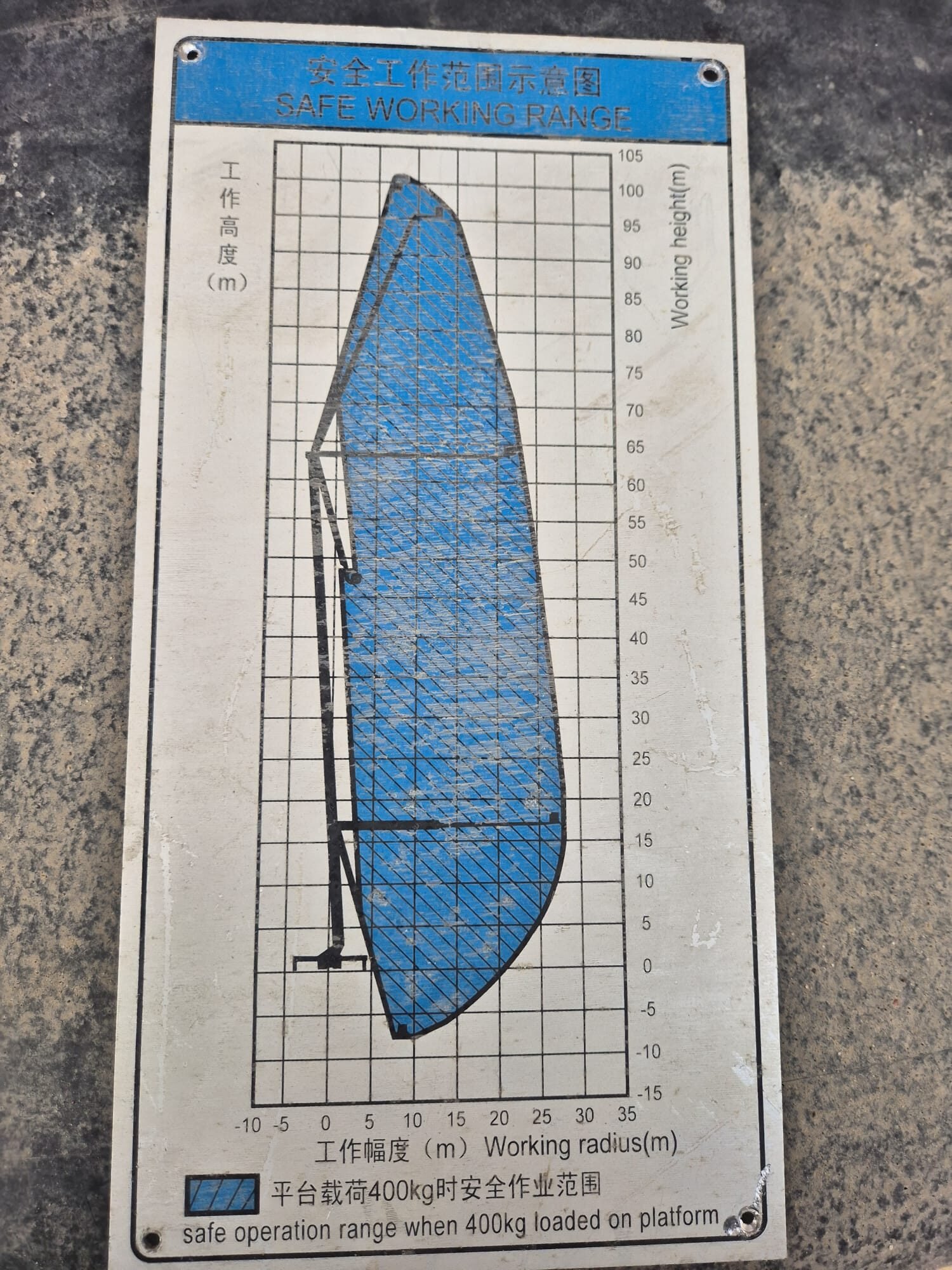 XCMG DG 100 teknik şeması ve ölçüleri
